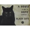 A home Black Cats - metalen bord