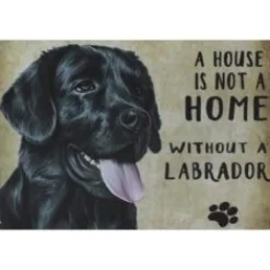 A home Black Labrador - metalen bord