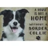 A home Border Collie - metalen bord