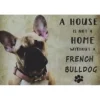 A home French Bulldog Halsband - metalen bord