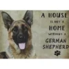 A home German Shepherd - metalen bord