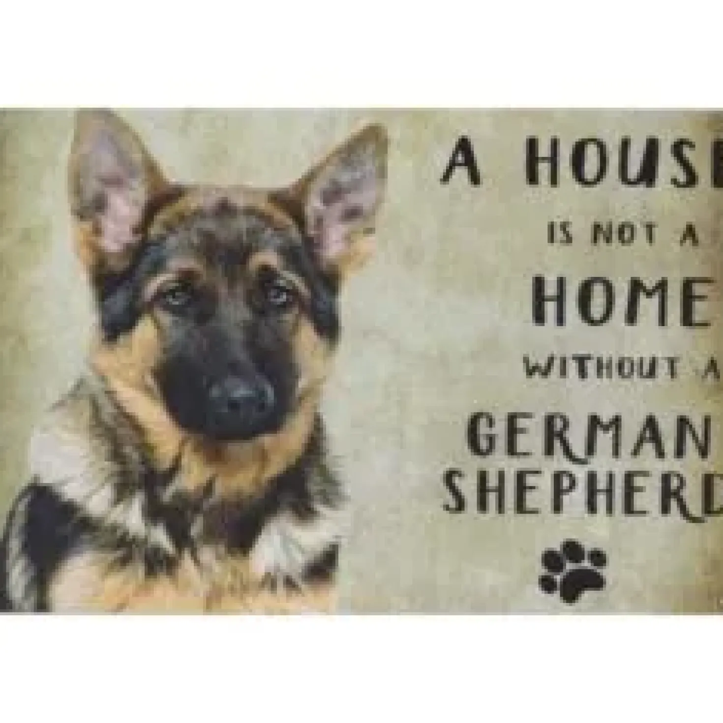A home German Shepherd Long Hair - metalen bord