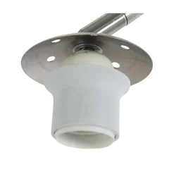 Ariana 1-lichts Vloerlamp Staal met Wit Linnen kap