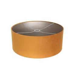 Ariana 1-lichts Vloerlamp Staal met Goud Velvet kap
