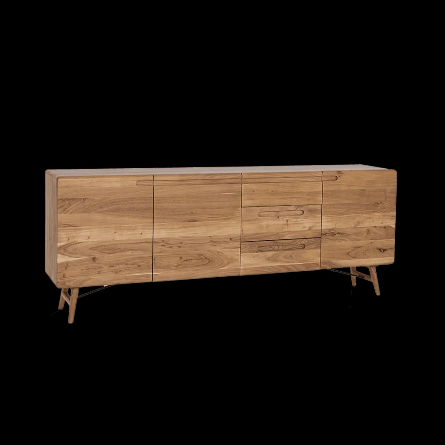 Aura Dressoir naturel Acaciahout 210 cm