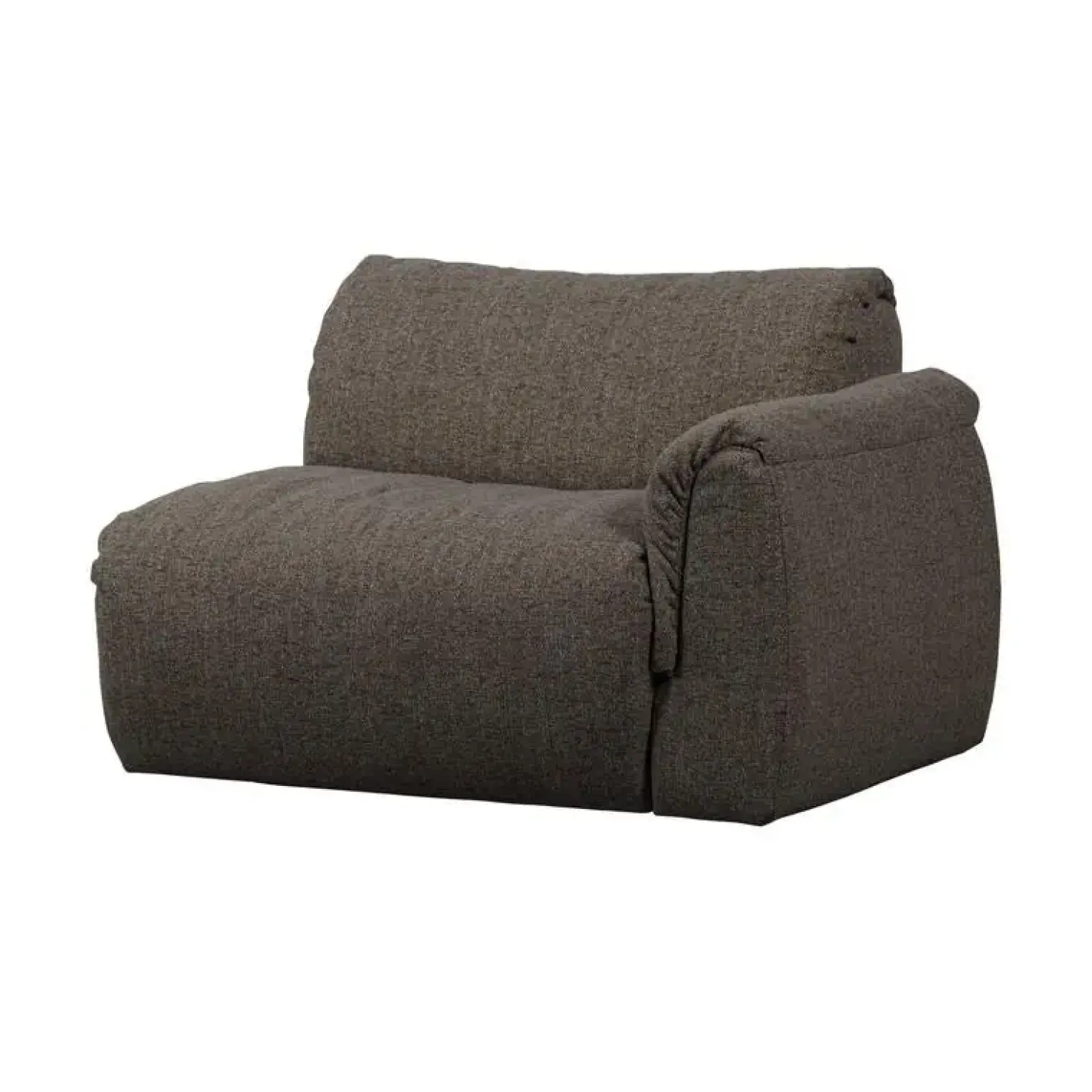 Baggy 1-zits element met arm rechts warmgrijs melange