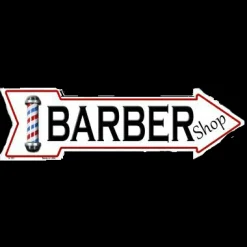 Barbershop - metalen bord