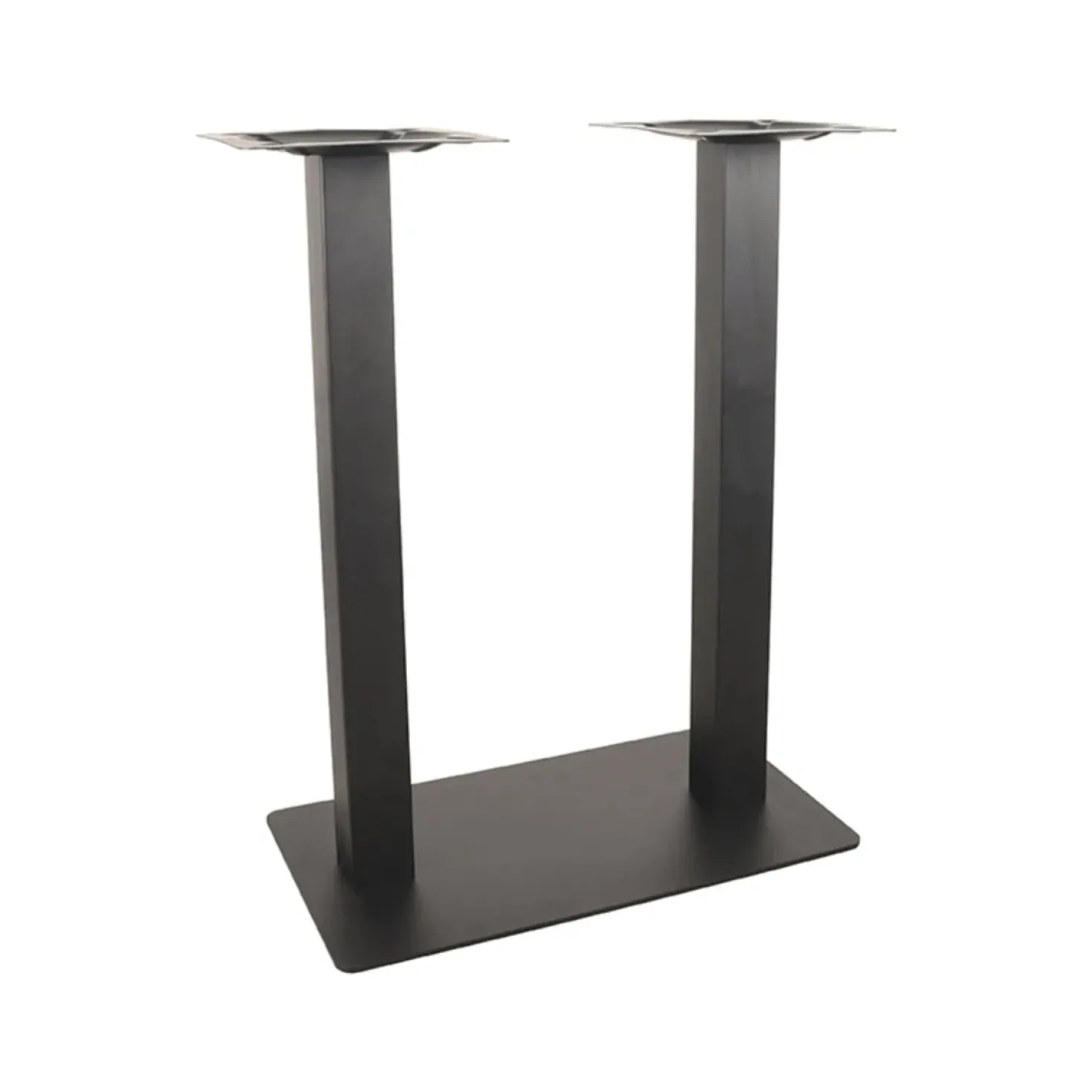Bartafel Tafelpoot Dubbel Zwart Metaal Dubbel 92cm