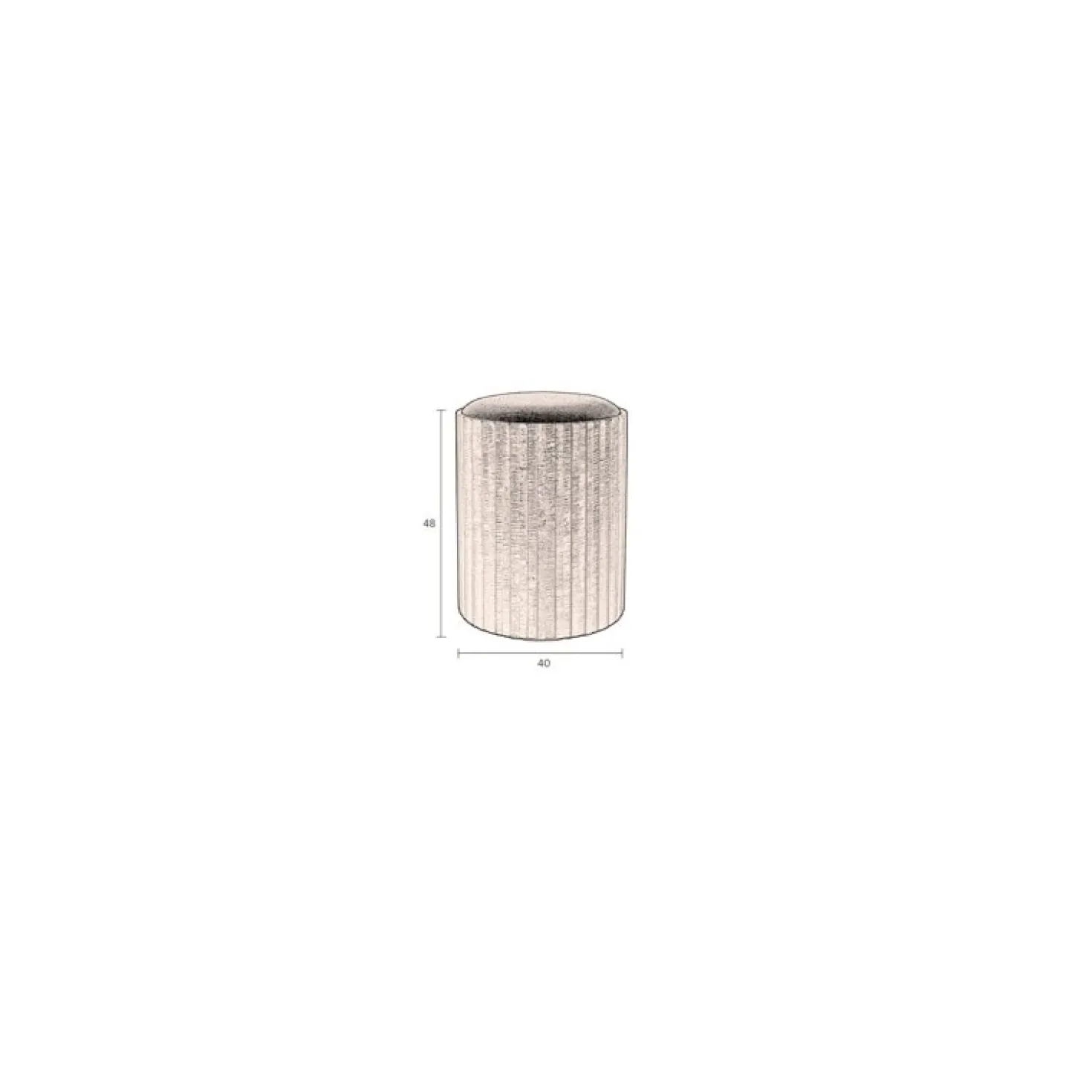 Bay Opbergpoef Bruin 40cm