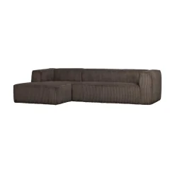 Bean Hoekbank links ribstof taupe 305cm