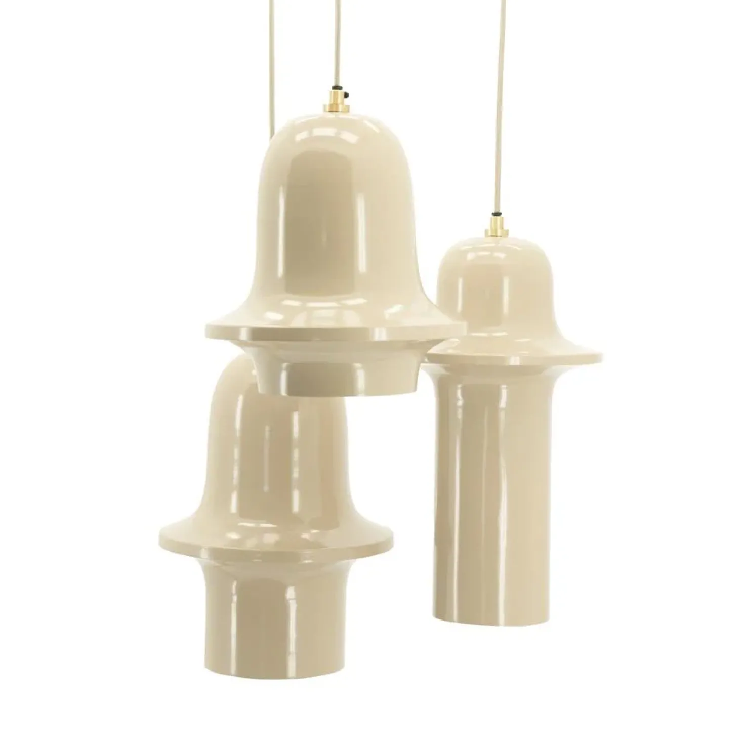 Bellure 3-lichts getrapte Hanglamp Beige