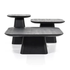 Bijzettafel Aron vierkant 60×60 zwart