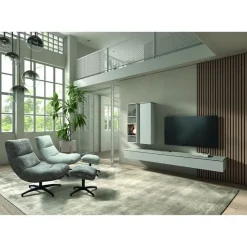 Bravien Zwevend Tv meubel hoog 2 deurs Ivoor 120cm