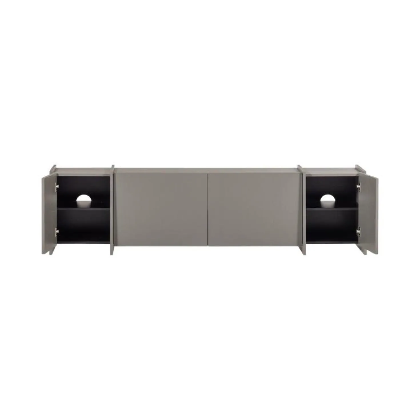 Brock Tv meubel Essen fineer Warmgrijs 200cm