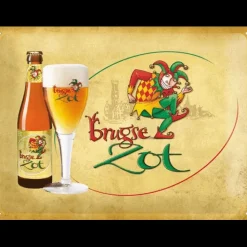 Brugse Zot - metalen bord