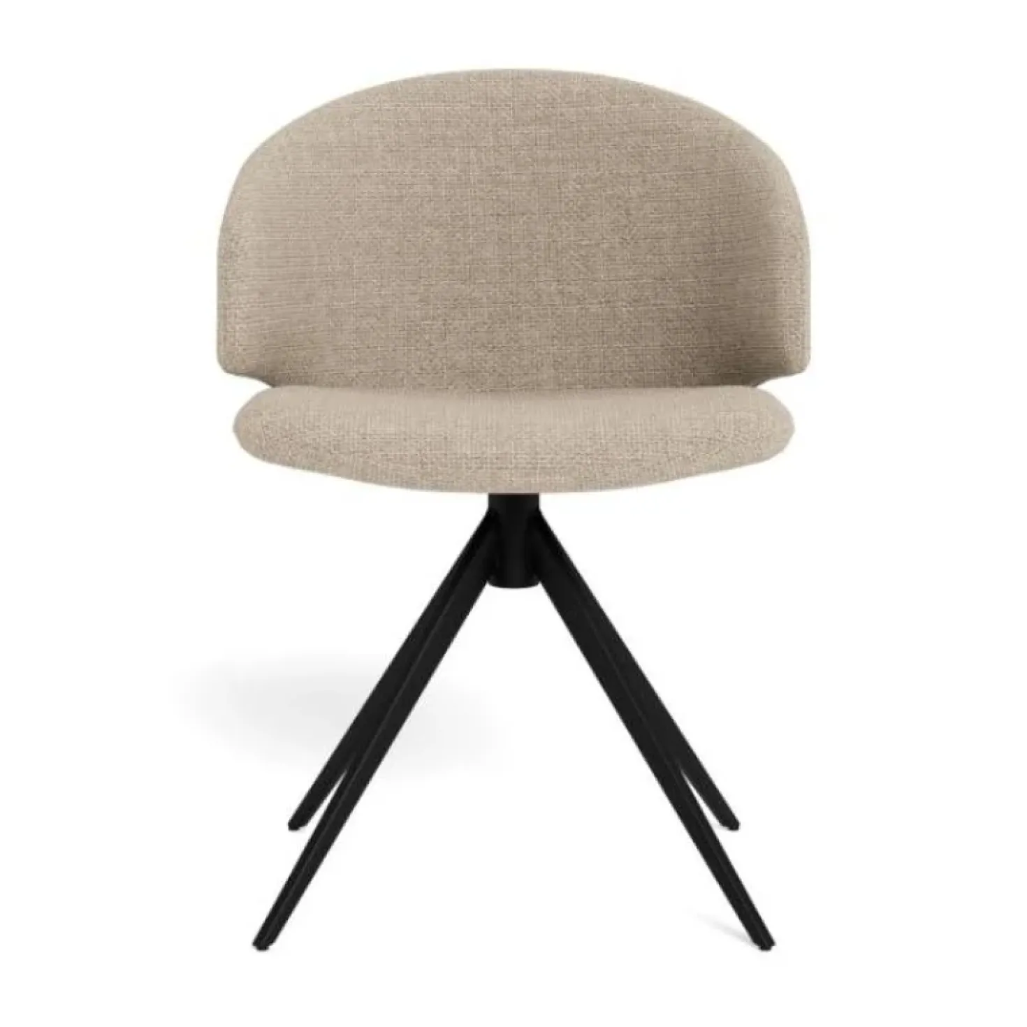 Casaro Eetkamerstoel Lichtbeige met zwarte poot