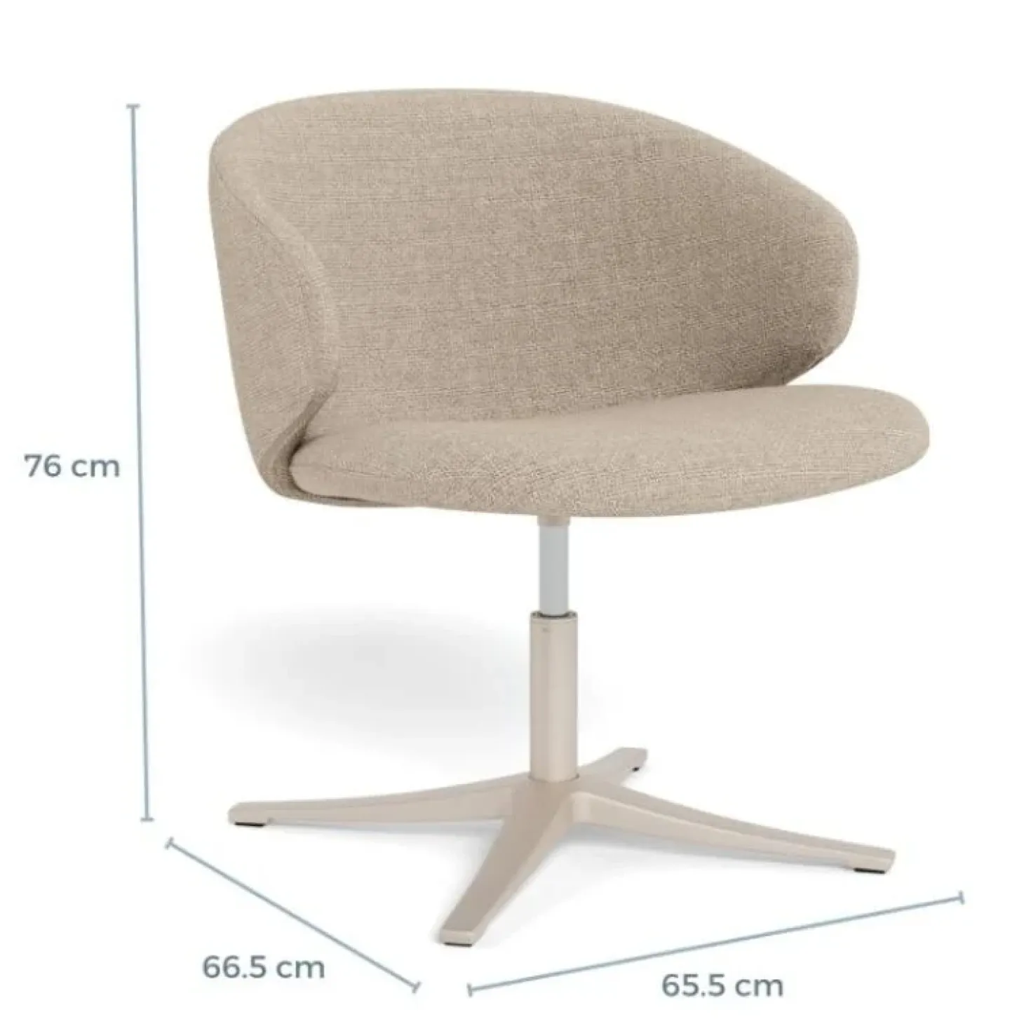 Casaro Fauteuil Lichtbeige met zand poot