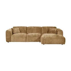 Cloud Chaise longue bank rechts chenille geel