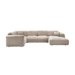 Cloud Hoekbank links geweven chenille naturel