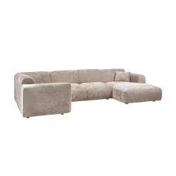 Cloud Hoekbank links geweven chenille naturel