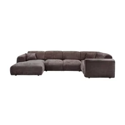 Cloud Hoekbank rechts geweven chenille bruin