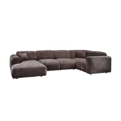 Cloud Hoekbank rechts geweven chenille bruin