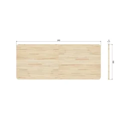 Combi-tablo XL Eettafel eiken Drenthe poot 240 cm