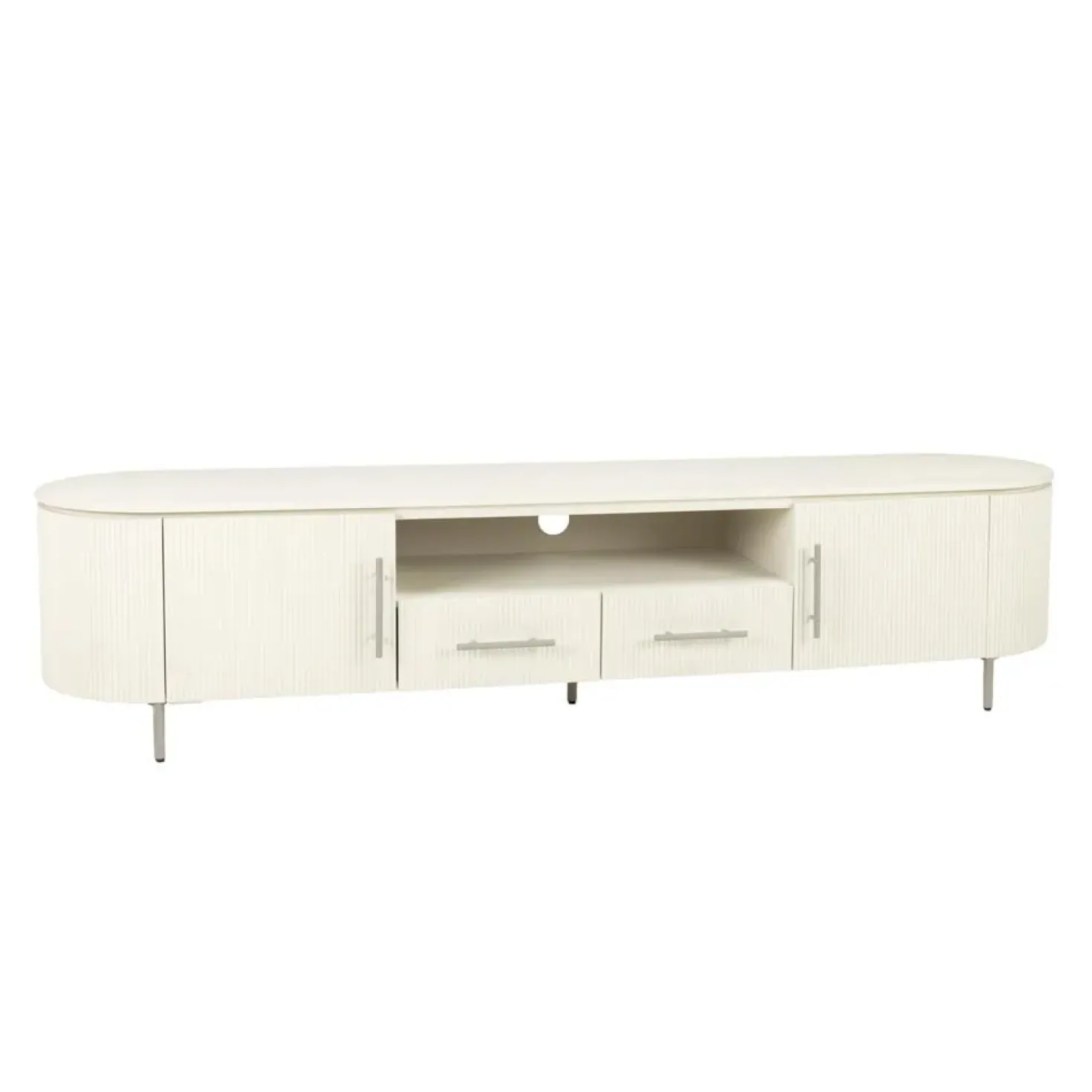 Corbetta TV meubel wit/grijs mdf met betonlook finish 200cm