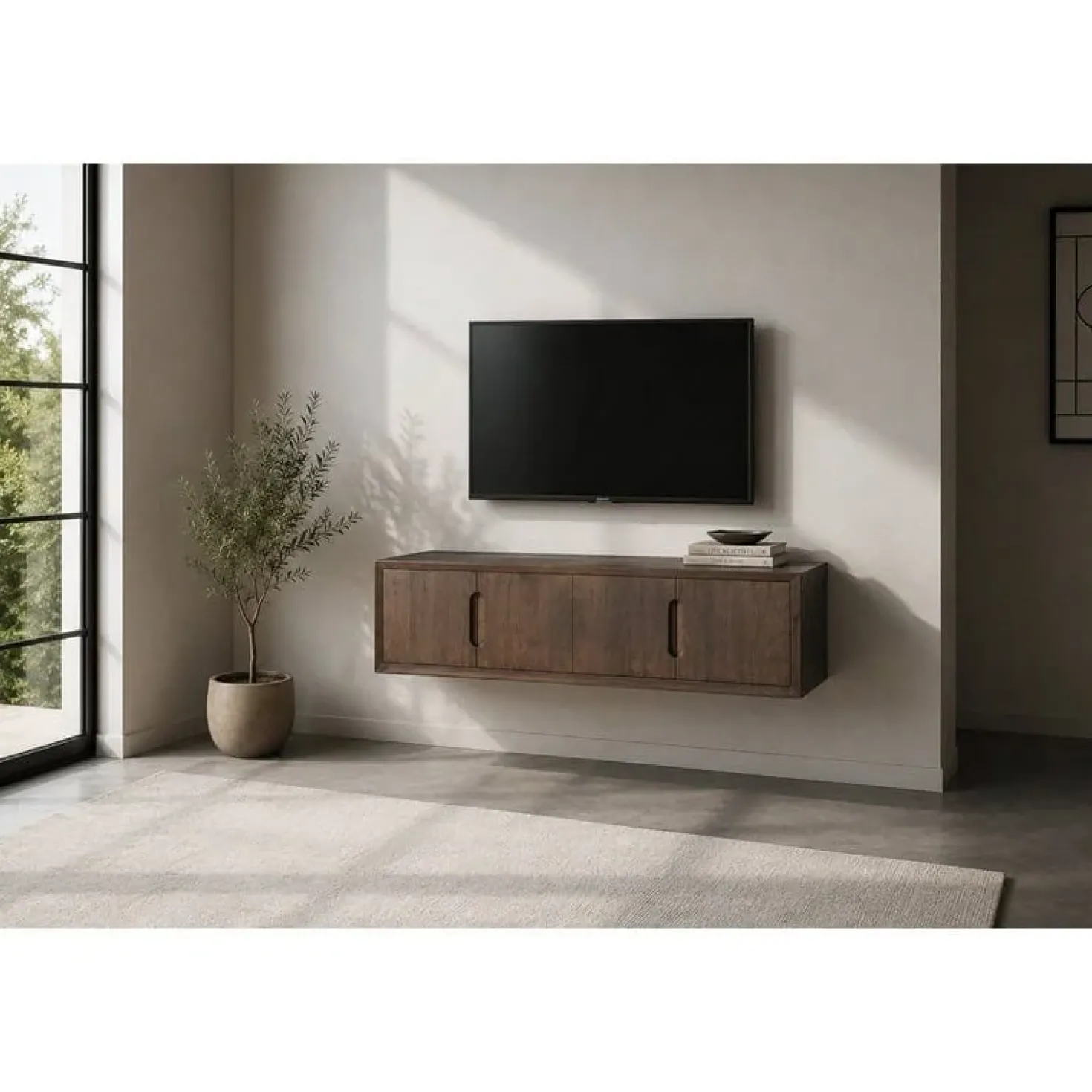Cortez Zwevend Tv meubel walnoot 140cm