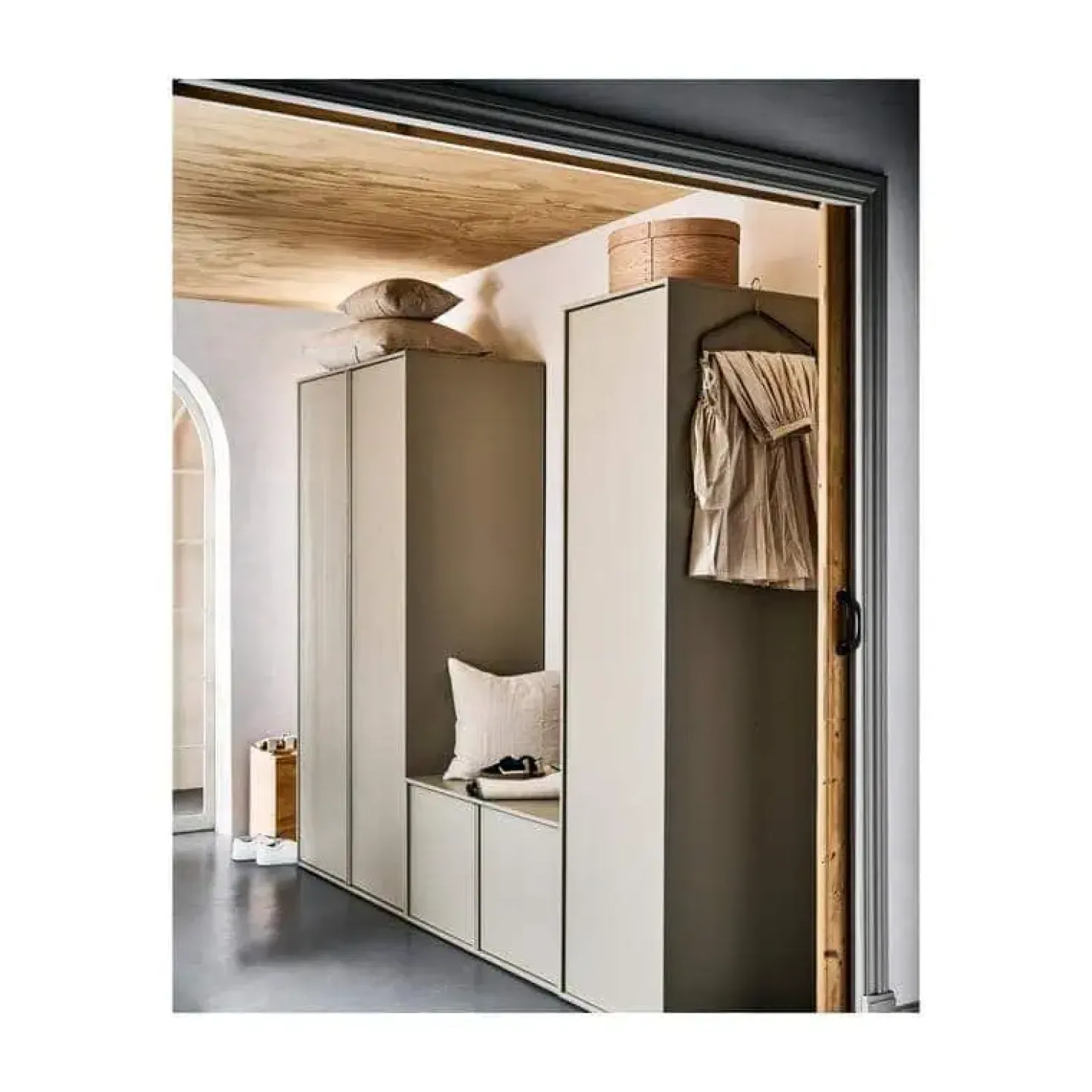 Daily Kledingkast dubbel smal grenen beige 100cm