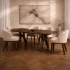 Dano Eettafel deens ovaal Mangohout espresso 220 cm