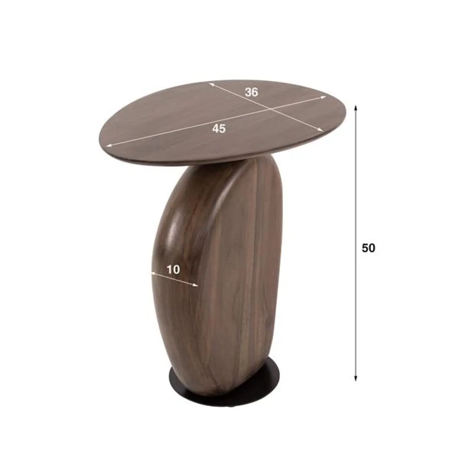Divo Bijzettafel Acaciahout bruin 45cm