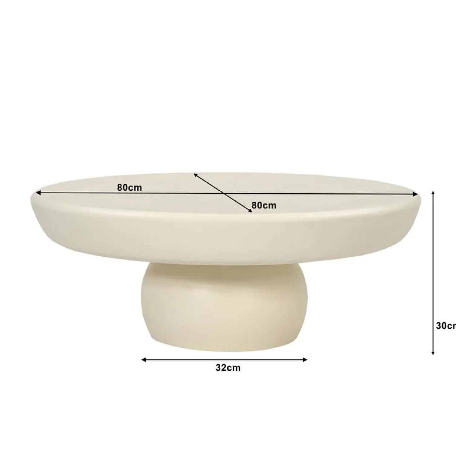 Dune Salontafel Rond Zand 80cm