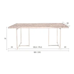 Dutchbone Eetkamertafel Class 180x90cm eiken naturel