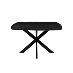 Eettafel Blake Zwart Mangohout 140cm