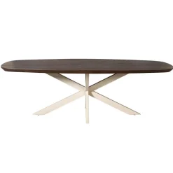 Eettafel Martin Deens ovaal Walnoot Zand poot 280cm