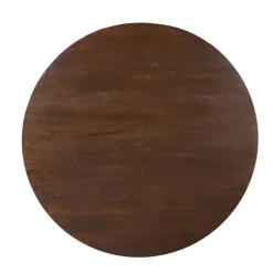 Eettafel Martin rond Walnoot Zand Dichte poot 150cm