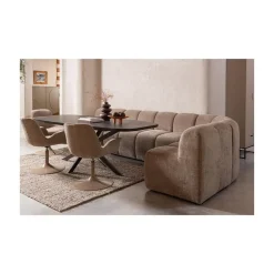 Efia Vloerkleed wol bruin melange 170x240cm