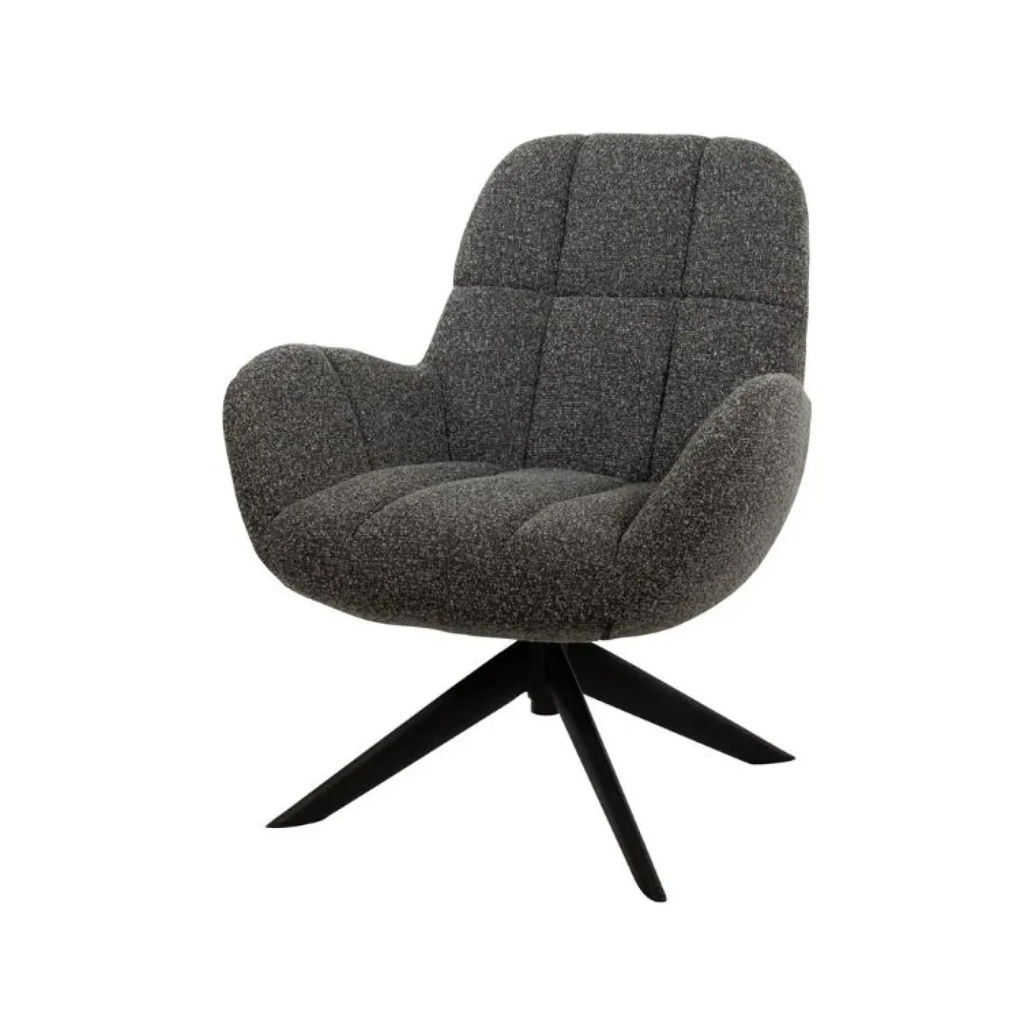 Elvis draaifauteuil Boucle Antraciet