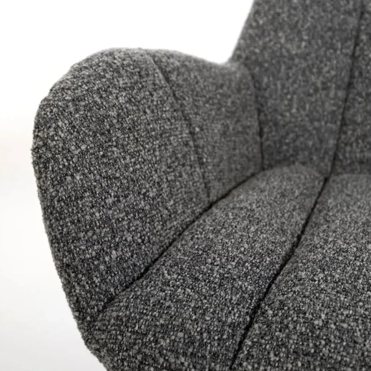 Elvis draaifauteuil Boucle Antraciet