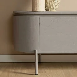 Evi Zwevend Tv meubel Taupe Mangohout 280cm