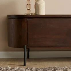 Evi Zwevend Tv meubel Walnoot Mangohout 280cm