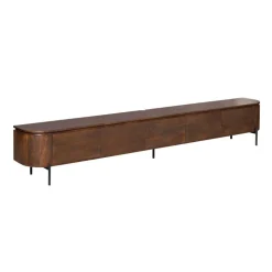 Evi Zwevend Tv meubel Walnoot Mangohout 280cm