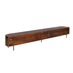 Evi Zwevend Tv meubel Walnoot Mangohout 280cm