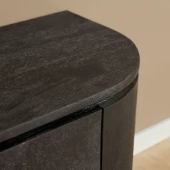 Evi Zwevend Tv meubel Zwart Mangohout 120cm