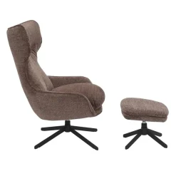 Fauteuil Hannah met voetenbank Paars