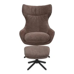 Fauteuil Hannah met voetenbank Paars