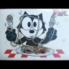 Felix the Cat Spaghetti - metalen bord