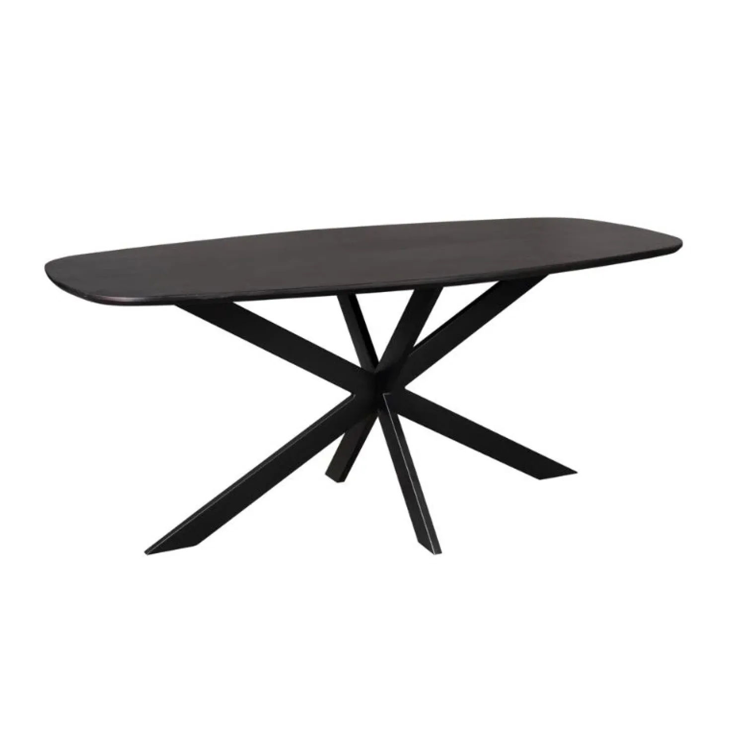 Ferry Eettafel Deens Ovaal Zwart Eiken 180 cm
