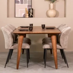 Fly Eetkamertafel Naturel mangohout 220 cm